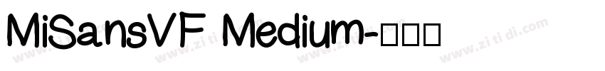 MiSansVF Medium字体转换
